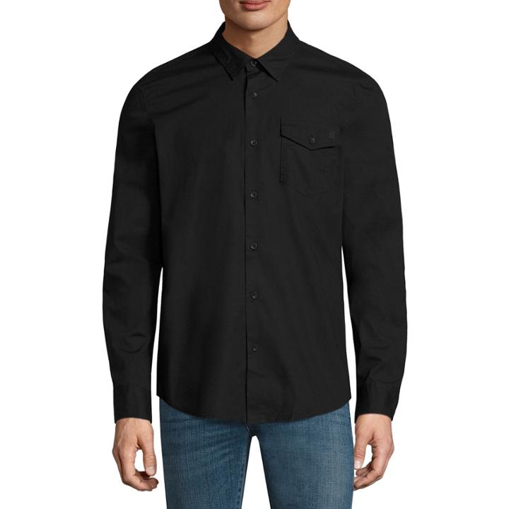 I Jeans By Buffalo Long Sleeve Button-front Shirt