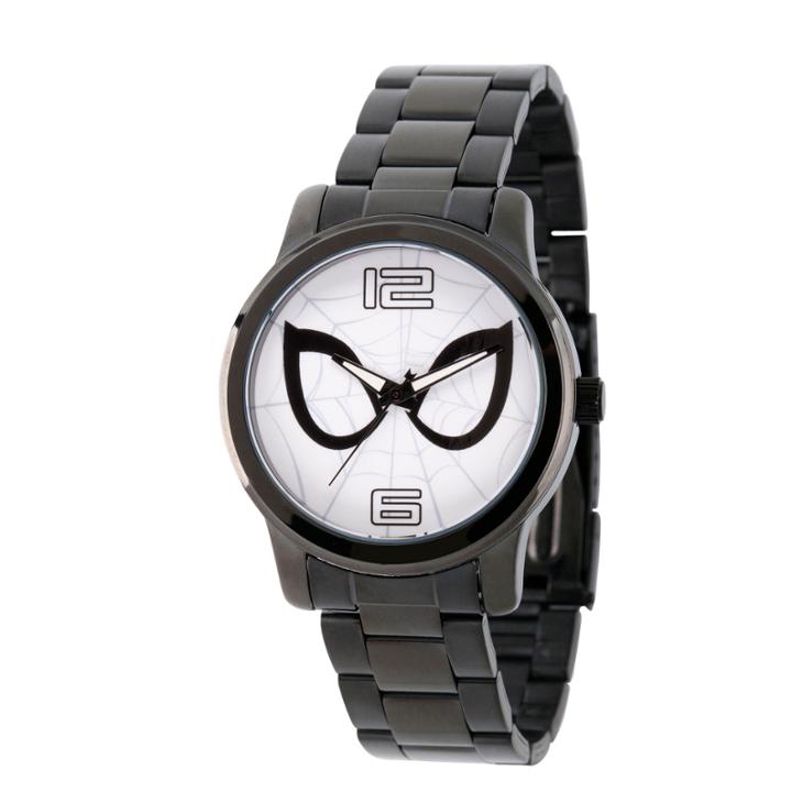 Spiderman Mens Black Strap Watch-wma000211