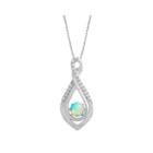 Love In Motion&trade; Lab-created Opal And White Sapphire Infinity Pendant Necklace