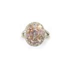 Womens 7/8 Ct. T.w. Genuine Pink Diamond 18k Gold Engagement Ring
