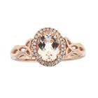 Womens 1/10 Ct. T.w. Genuine Morganite Pink 10k Rose Gold Cocktail Ring