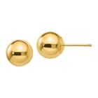 10k Gold 8mm Round Stud Earrings