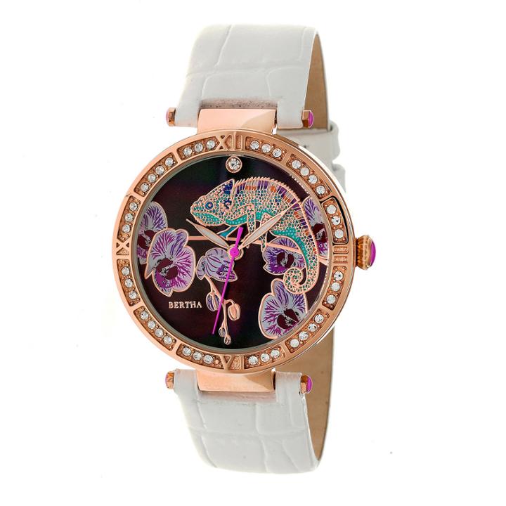 Bertha Womens White Strap Watch-bthbr6207