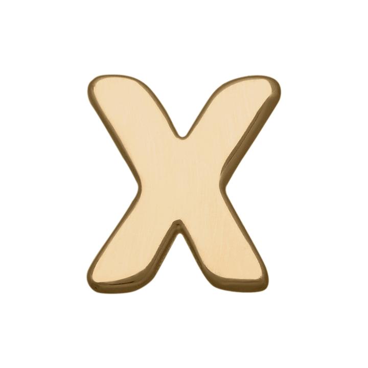 Teeny Tiny 10k Yellow Gold Initial X Single Stud Earring