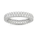 Womens 1/4 Ct. T.w. White Cubic Zirconia 14k Gold Over Silver Band
