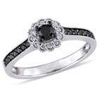 Womens 1/2 Ct. T.w. Diamond Black Engagement Ring