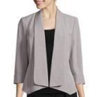 Black Label By Evan-picone Long-sleeve Open Front Jacket