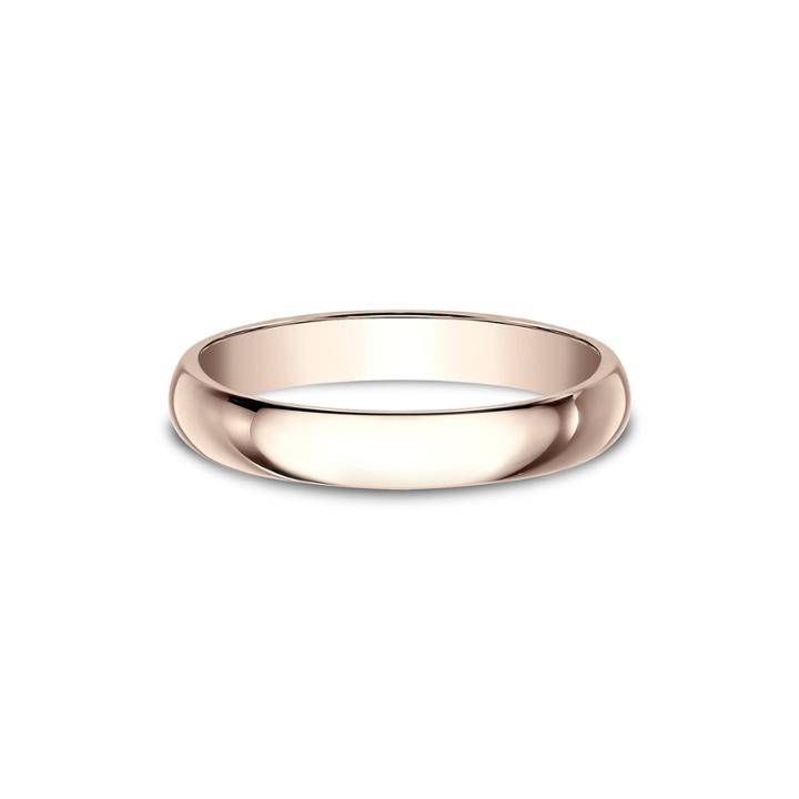 Womens 3mm 14k Rose Gold Wedding Band