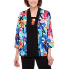 Alfred Dunner Upper East Side 3/4 Sleeve Layered Top-petites