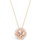 Womens 1/7 Ct. T.w. Pink Morganite 10k Gold Pendant Necklace