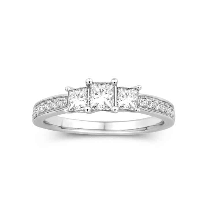 1 Ct. T.w. Diamond 14k White Gold Princess-cut Diamond Ring