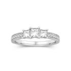 1 Ct. T.w. Diamond 14k White Gold Princess-cut Diamond Ring