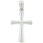 14k White Gold Cross Charm