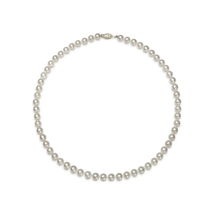 Genuine Akoya Pearl 14k Yellow Gold 18 Necklace