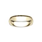 Mens 10k Yellow Gold 5mm Comfort-fit Wedding Band
