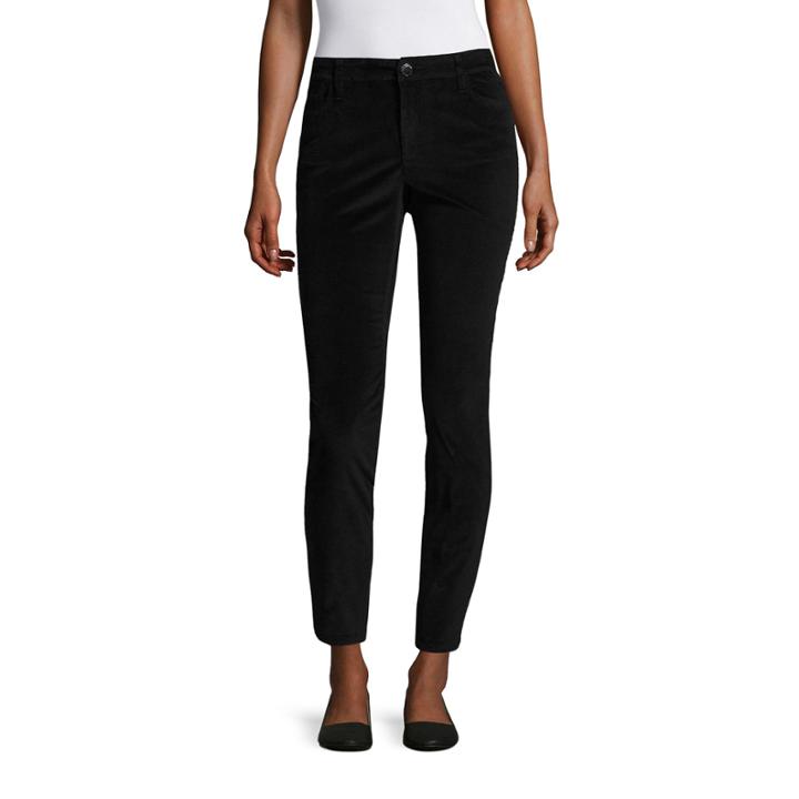 Liz Claiborne Velveteen City Fit Skinny Ankle Pants