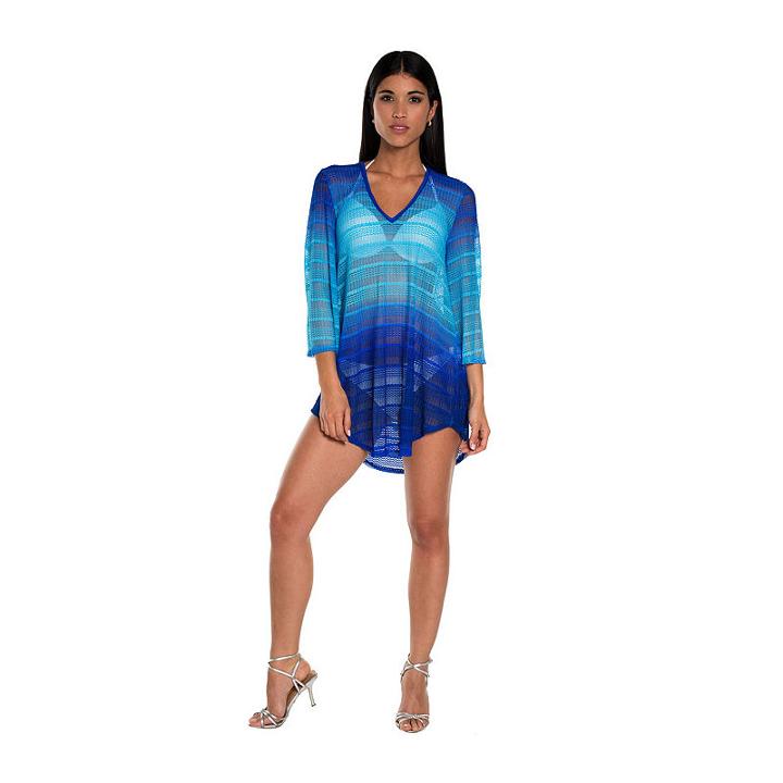 Jordan Taylor Skyway Bell Sleeve V Neck Tunic