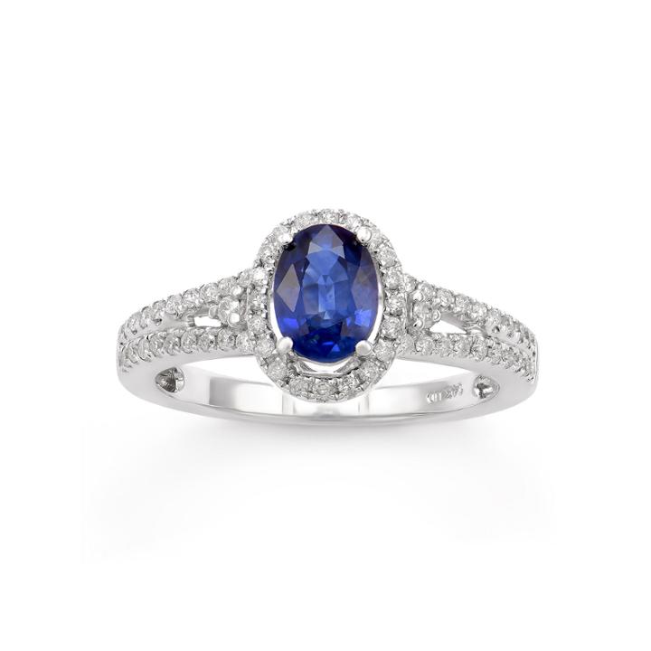 Womens 1/3 Ct. T.w. Blue Sapphire 14k Gold Cocktail Ring