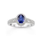 Womens 1/3 Ct. T.w. Blue Sapphire 14k Gold Cocktail Ring