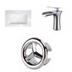 24.25-in. W 1 Hole Ceramic Top Set In White Color- Cupc Faucet Incl.