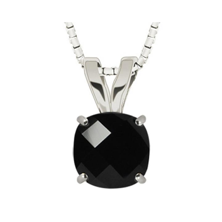 Genuine Black Onyx Sterling Silver Pendant