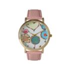 Olivia Pratt Womens Multicolor Heart, Birds And Flowers Dial Light Pink Leather Watch 26362light Pink