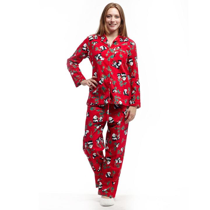 La Cera Plus-size Long Sleeve Flannel Pjs - Plus