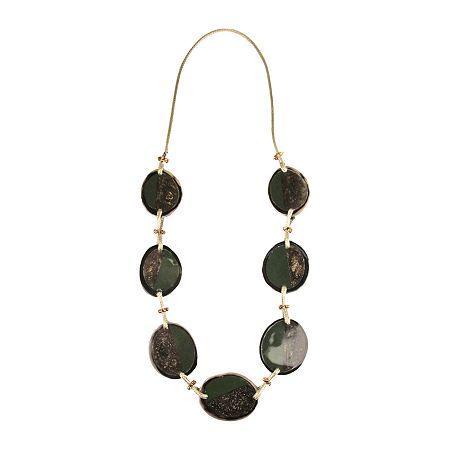 Designs By Adina Olive & Gold-tone Bead Necklace