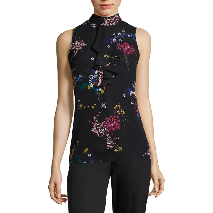 Worthington Sleeveless Flounce Front Shells