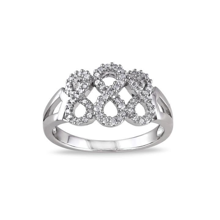 1/4 Ct. T.w. Diamond Sterling Silver Infinity Symbol Ring