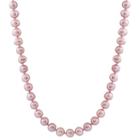 Splendid Pearls Womens 7mm Purple Cultured Freshwater Pearls 14k Gold Strand Necklace