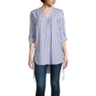 A.n.a Elbow Sleeve Side Lace Up Shirt - Tall