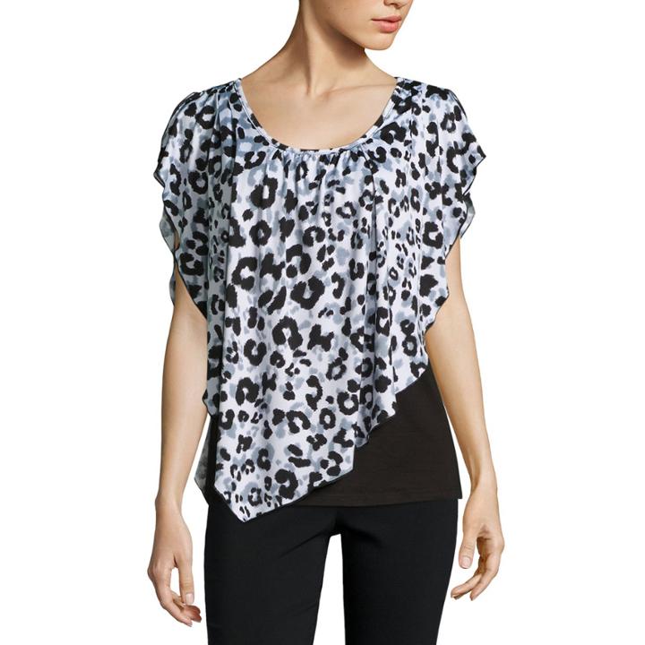 Alyx Short Sleeve Scoop Neck Knit Blouse