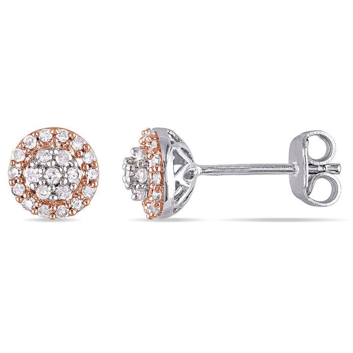 1/4 Ct. T.w. Genuine White Diamond 6.3mm Stud Earrings