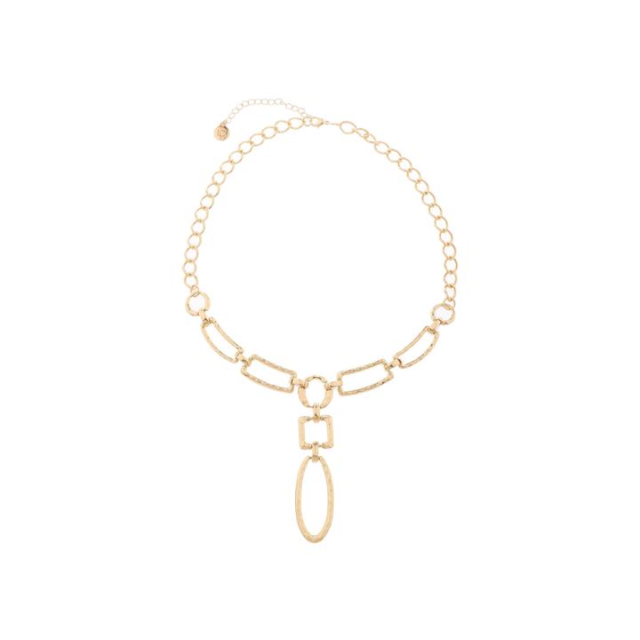 Liz Claiborne Hammered Gold-tone Y-necklace
