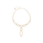 Liz Claiborne Hammered Gold-tone Y-necklace