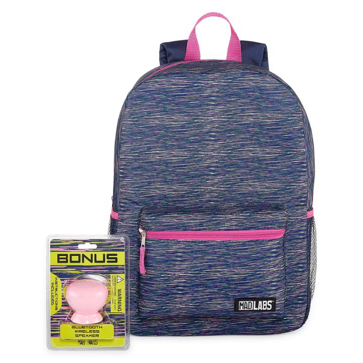 Heather Backpack With Bonus Speaker