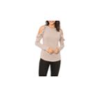 T.d.c Long-sleeve Cold Shoulder Ruffle Top