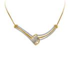 1/2 Ct. T.w. Diamond 10k Yellow Gold Curl Necklace