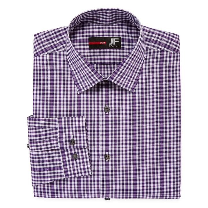 Jf J. Ferrar Long-sleeve Easy-care Stretch Dress Shirt - Slim Fit