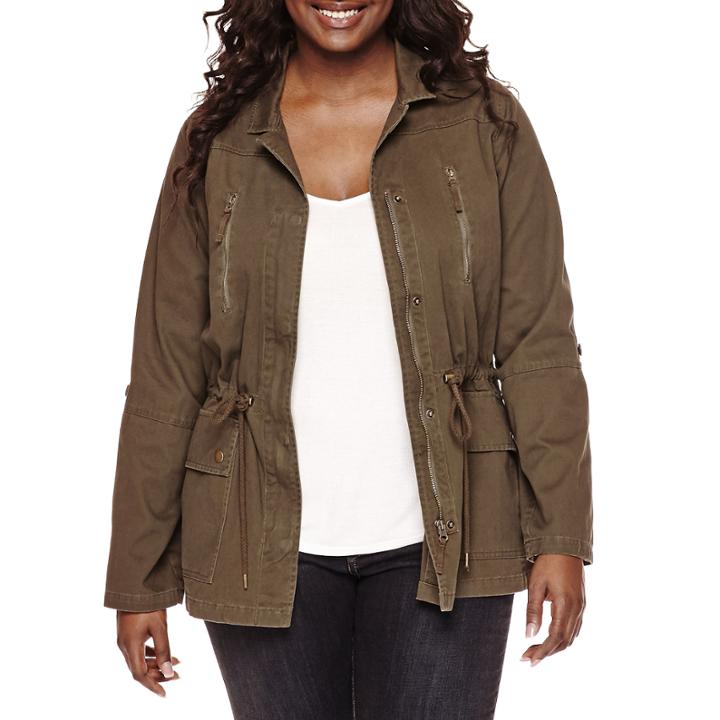 Arizona Long-sleeve Twill Anorak - Juniors Plus