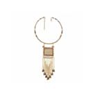 Jardin Womens Brass Choker Necklace