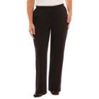 Alfred Dunner Talk Of The Town Knit Flat Front Pants-plus