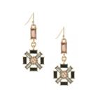 Nicole By Nicole Miller Gold-tone Flower Earrings