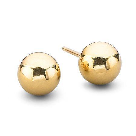 14k Gold 5mm Ball Earrings