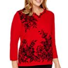 Alfred Dunner Madrid 3/4-sleeve Floral Print Sweater