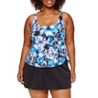 Azul By Maxine Of Hollywood Floral Swim Dress Plus