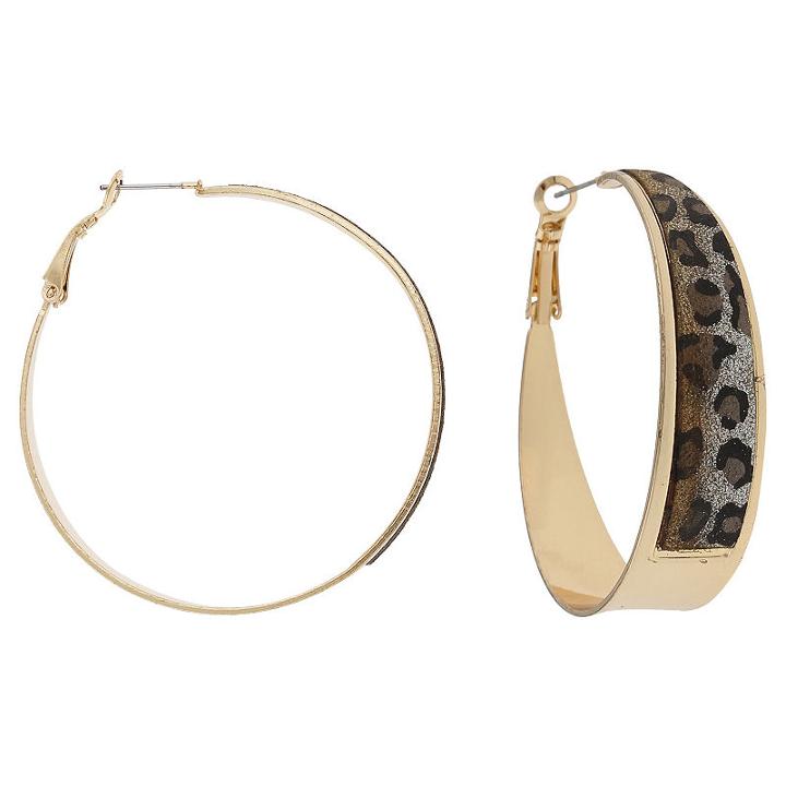 Mixit 1 1/2 Inch Hoop Earrings