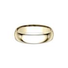 Mens 18k Yellow Gold 5mm Comfort-fit Wedding Band