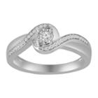 Promise My Love Womens 1/7 Ct. T.w. Round White Diamond Sterling Silver Promise Ring